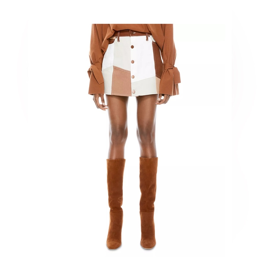 Alice & Olivia Colorblock pattern mini skirt - Picture 2 of 7
